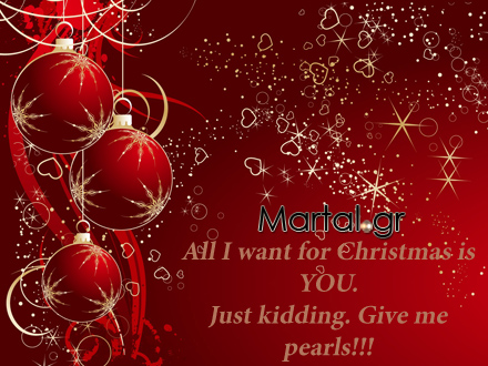 Red-Christmas- give me pearls- martal